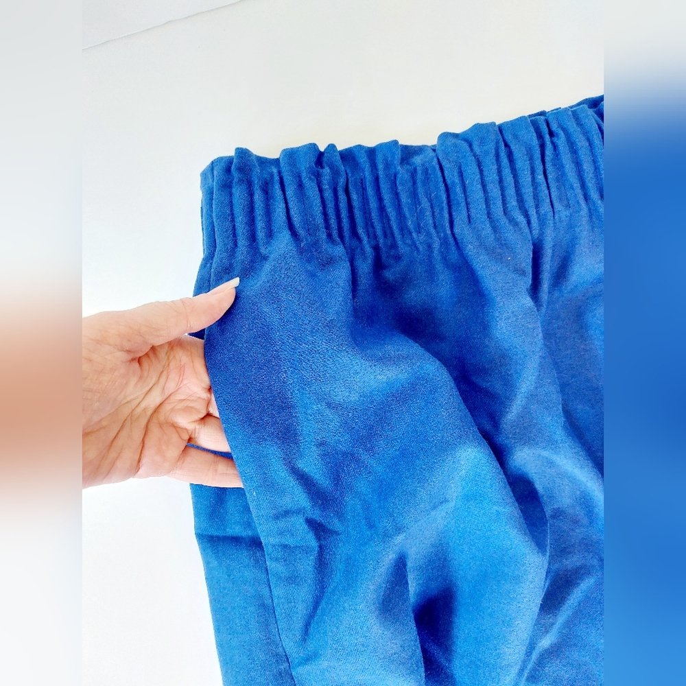 Blue Wool Skirt Paperbag Waist Pockets size 10 J.Crew - Picture 3 of 7